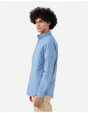 Regular Fit Button Down Shirt-Blue (XL)